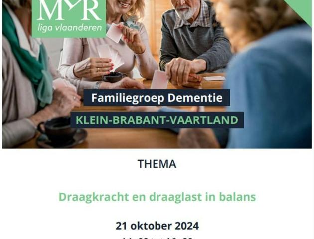 Familiegroep Dementie Klein-Brabant-Vaartland: Draagkracht en draaglast in balans © Alzheimerliga Vlaanderen