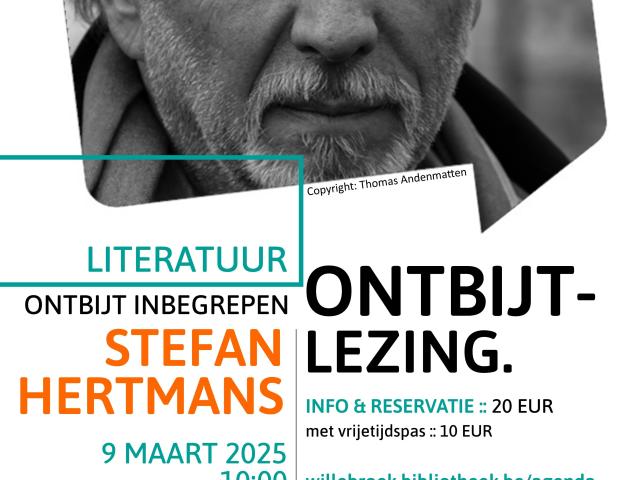 Ontbijtlezing :: Stefan Hertmans © Bib Willebroek - auteurslezingen